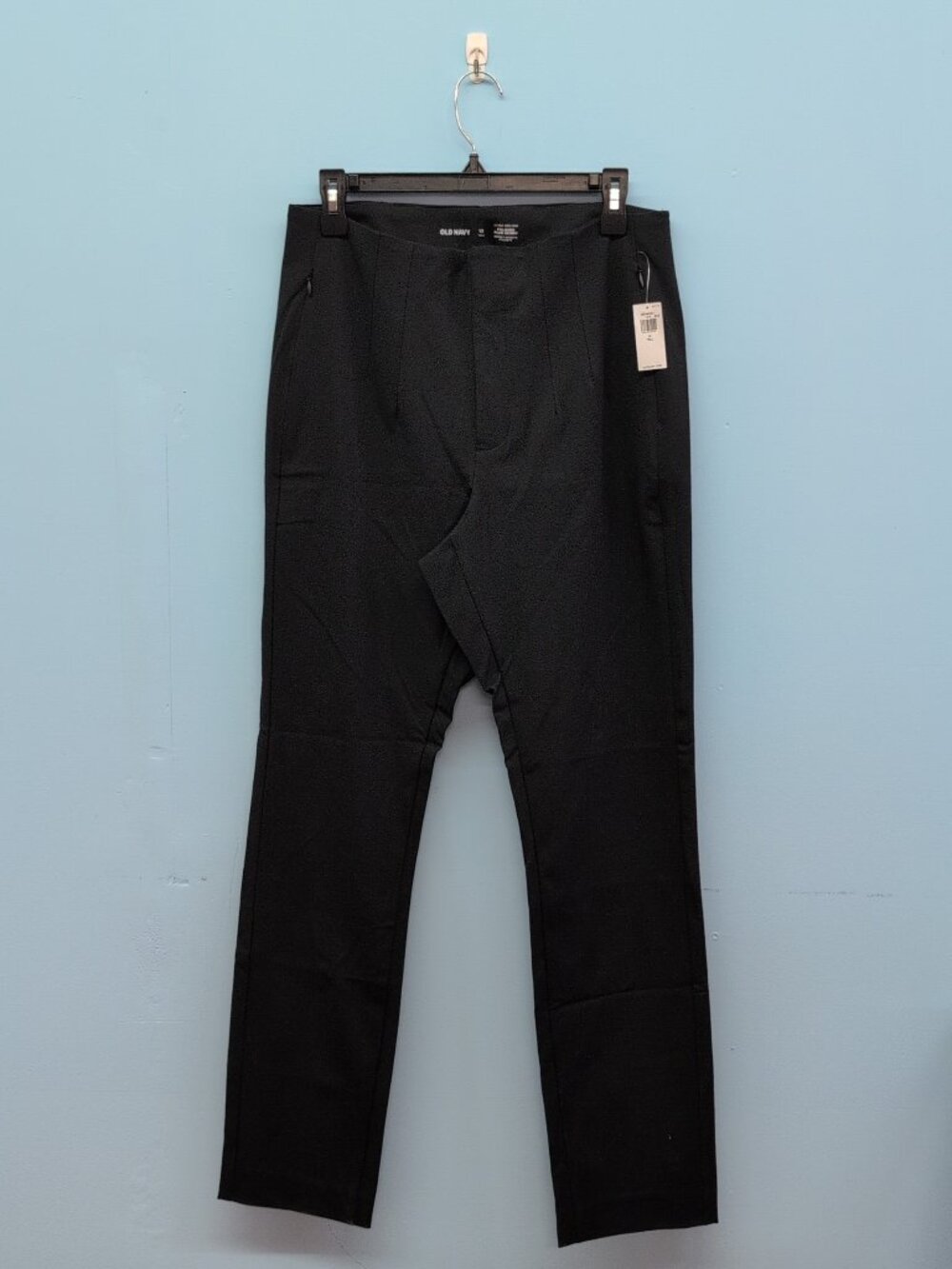 Old Navy Extra High Waisted Polished Pixie Skinny Pants Jeans 12 Tall Black